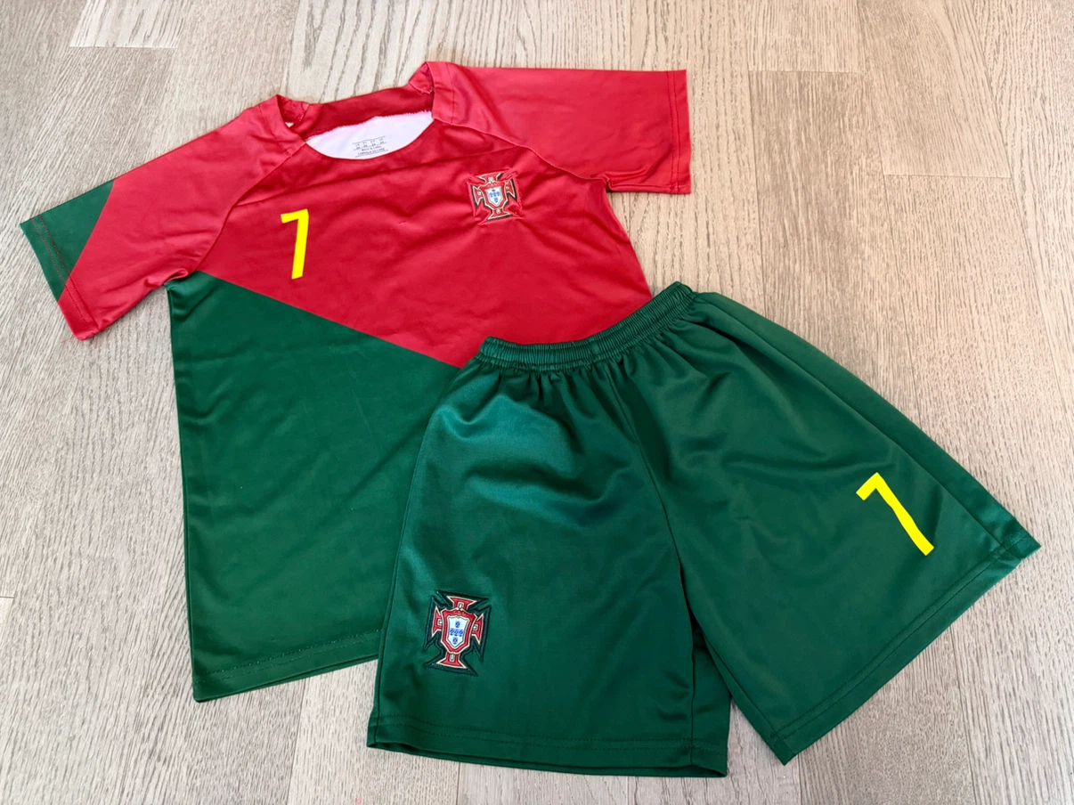 Portugal Ronaldo Kids Jersey and Shorts Soccer Football 10 years