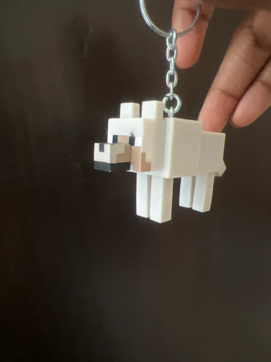 Minecraft Wolf Keychain