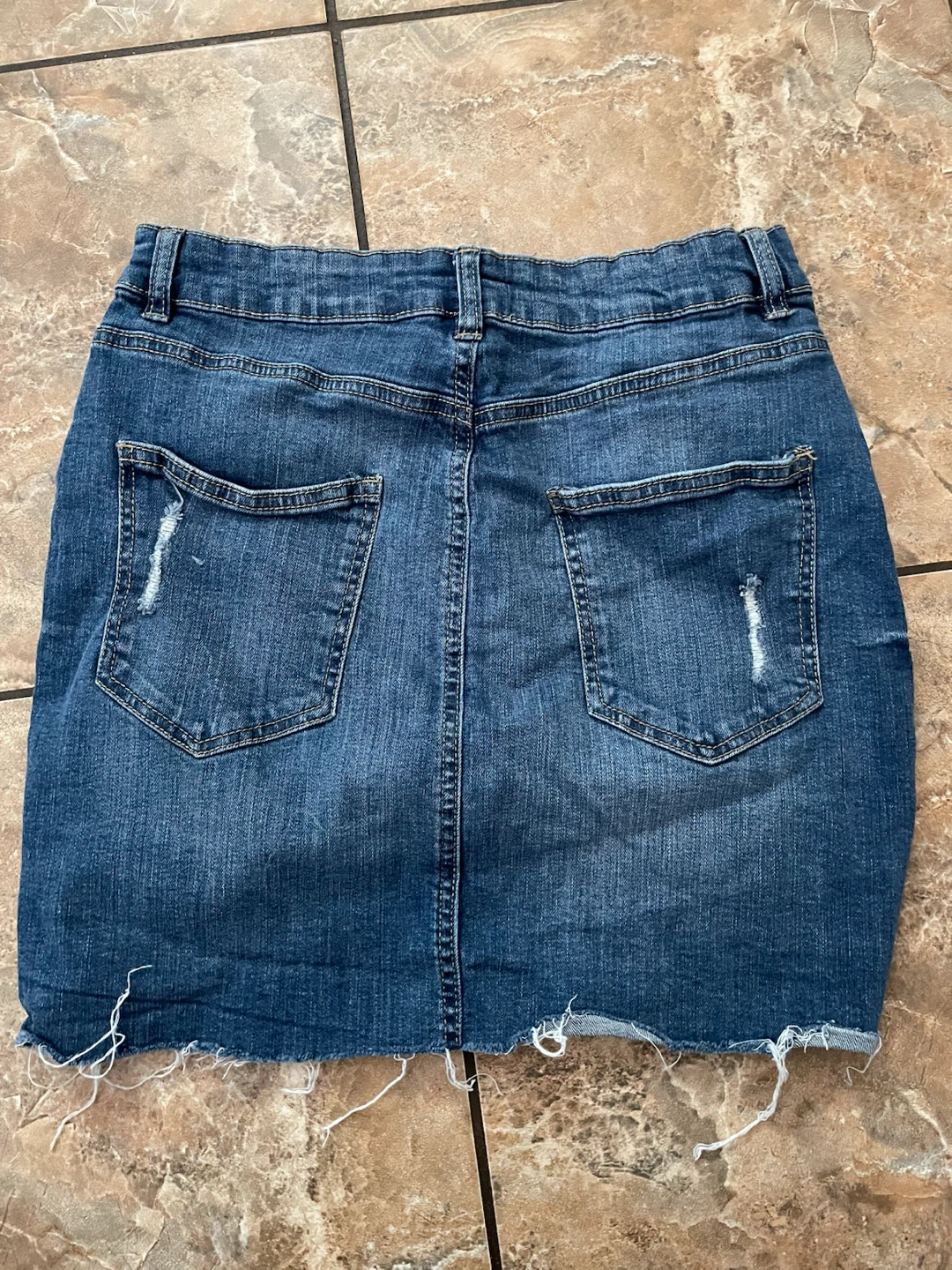 Streetwear Society Women's Denim Mini Skirt with Rips - photo 2