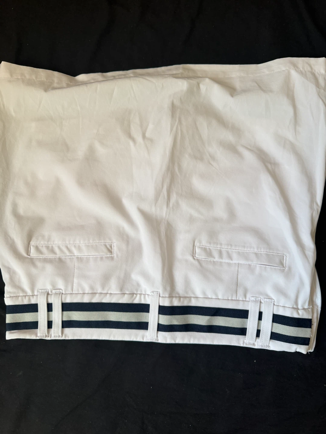 White Skirt with Striped Waistband - photo 5
