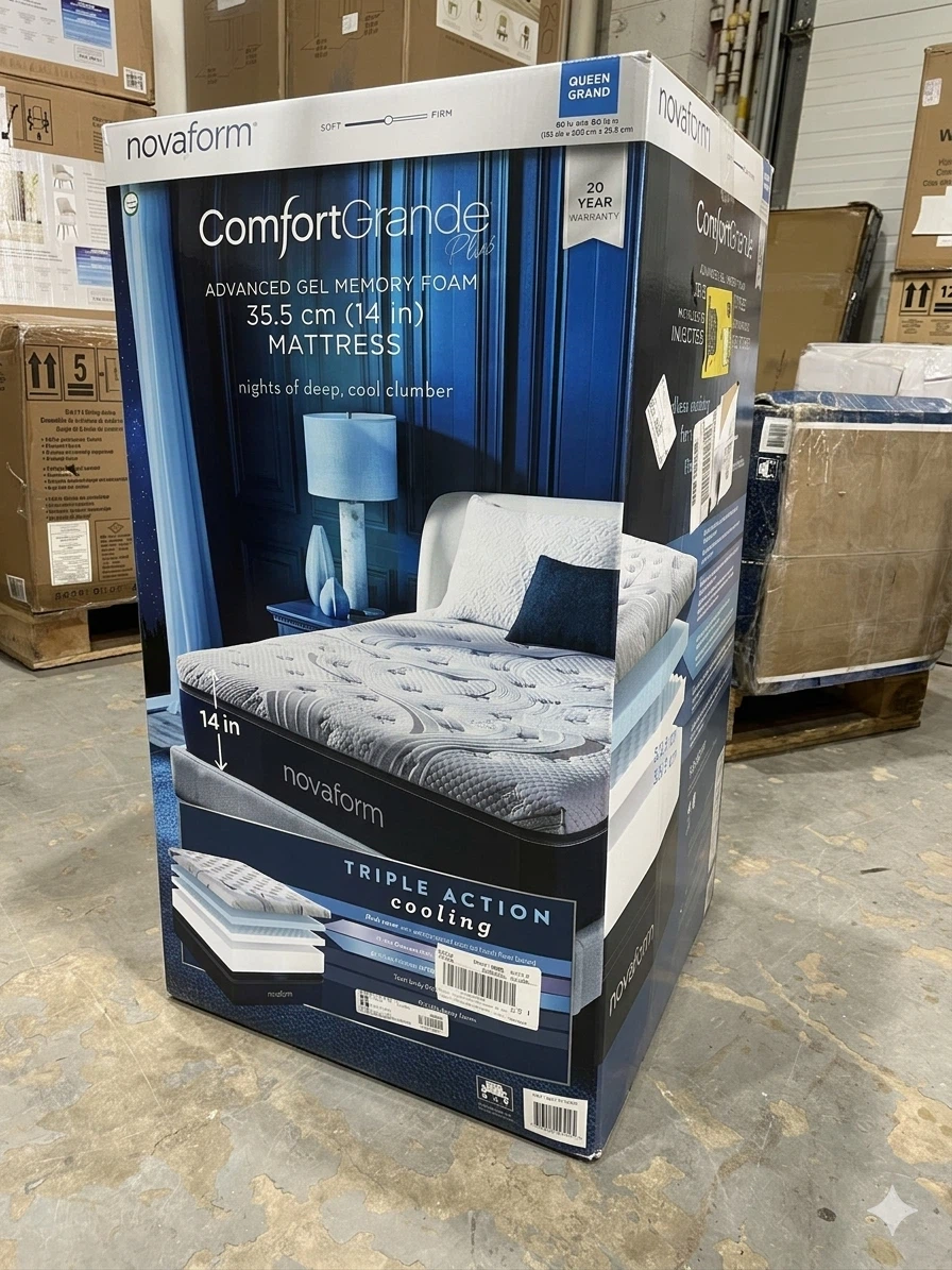 Novaform ComfortGrande Plus Gel Memory Foam Queen Mattress - photo 2