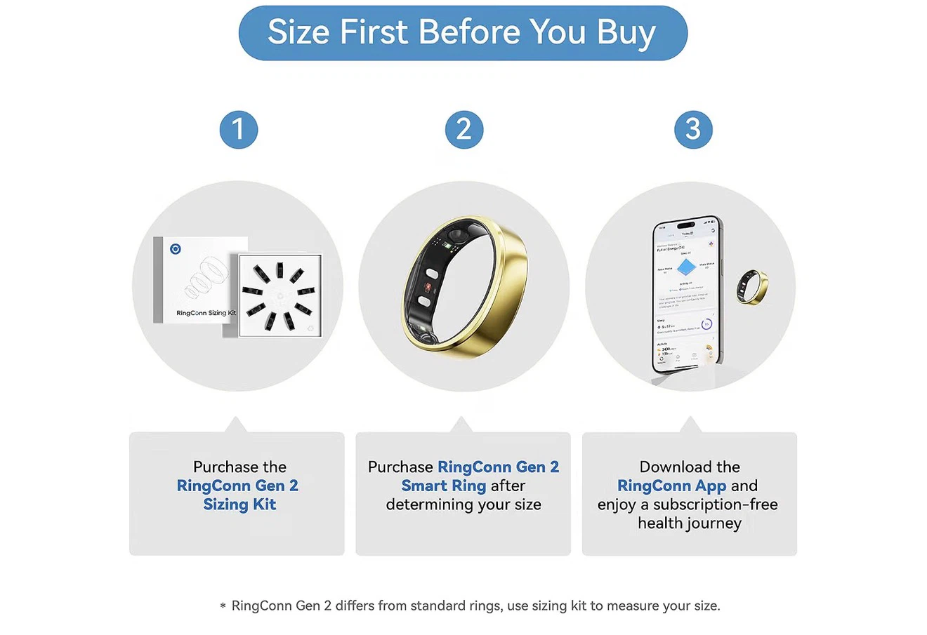 RingConn Gen 2 Smart Ring - Gold - photo 2