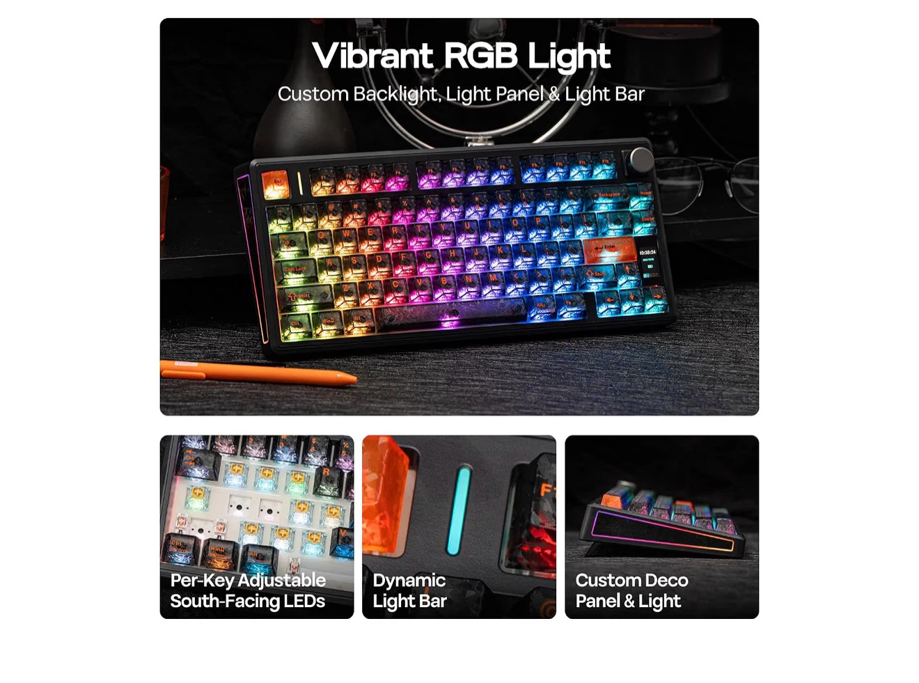 Custom Mechanical Keyboard with RGB Lights - photo 4