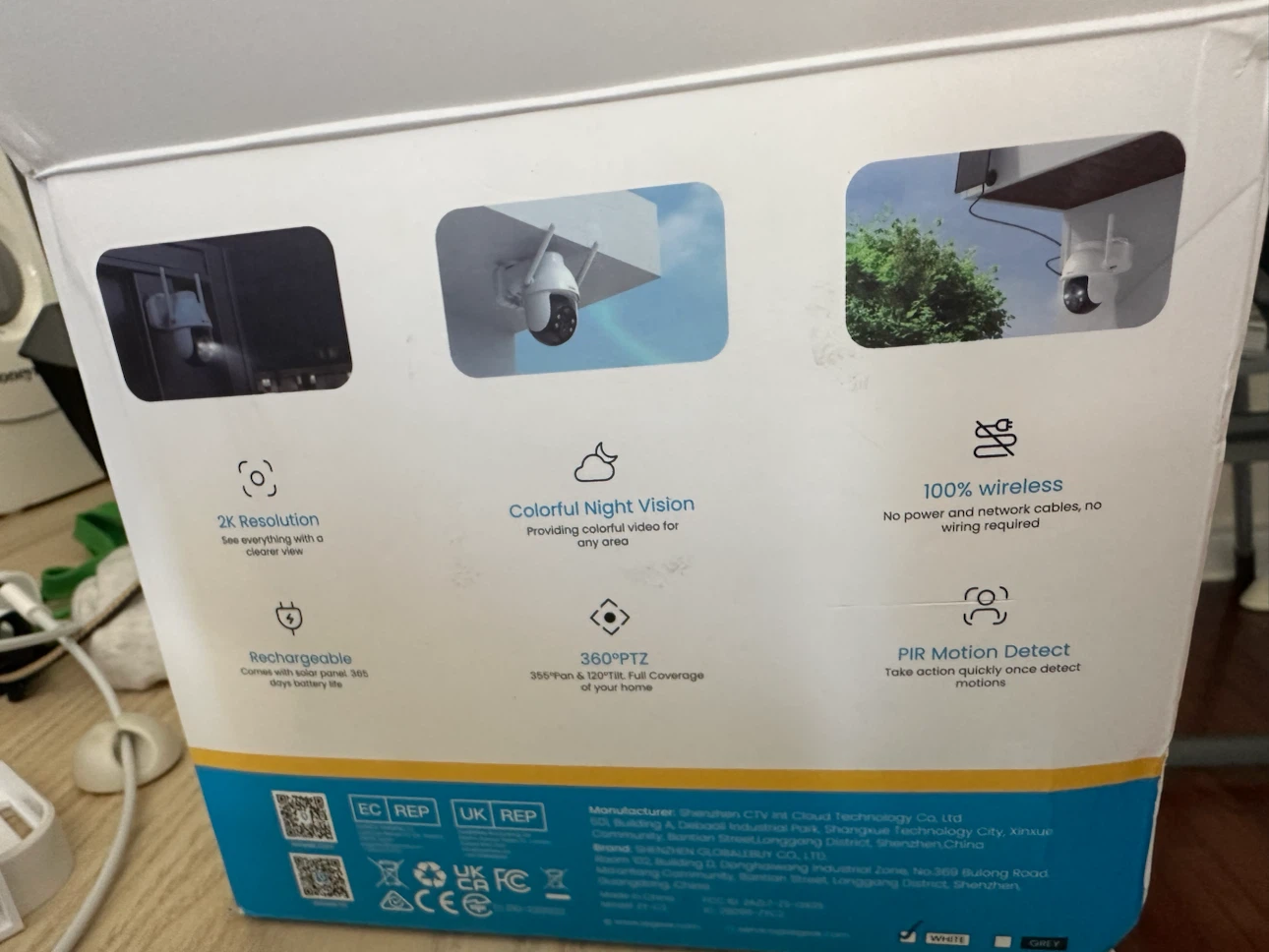 ioGeek Wire-free 2K PTZ Battery Security Camera with Solar Panel - photo 4