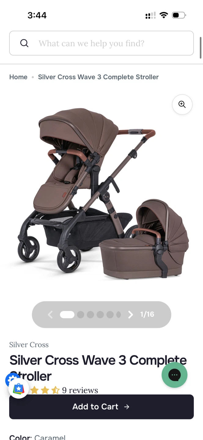 Silver Cross Wave 3 Stroller in Caramel – Full Set - photo 3