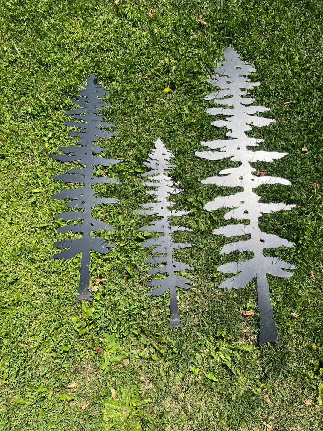Metal Pine Tree Wall Art - Set of 3 - photo 2