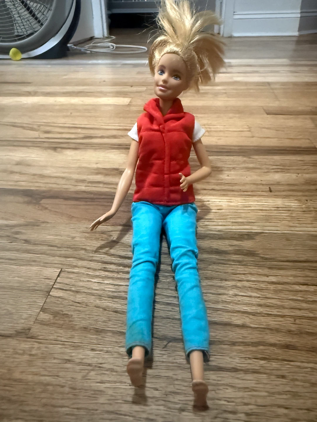 Barbie Doll with Red Vest and Blue Jeans
