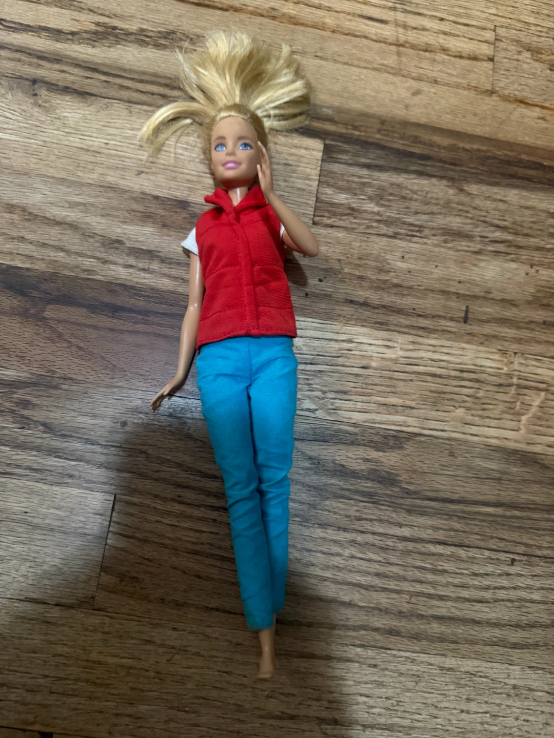 Barbie Doll with Red Vest and Blue Jeans - photo 2