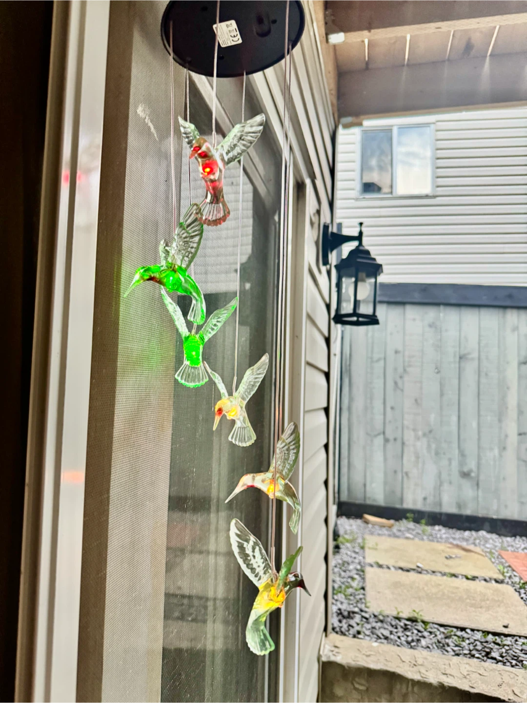 Solar Powered Hummingbird Wind Chime