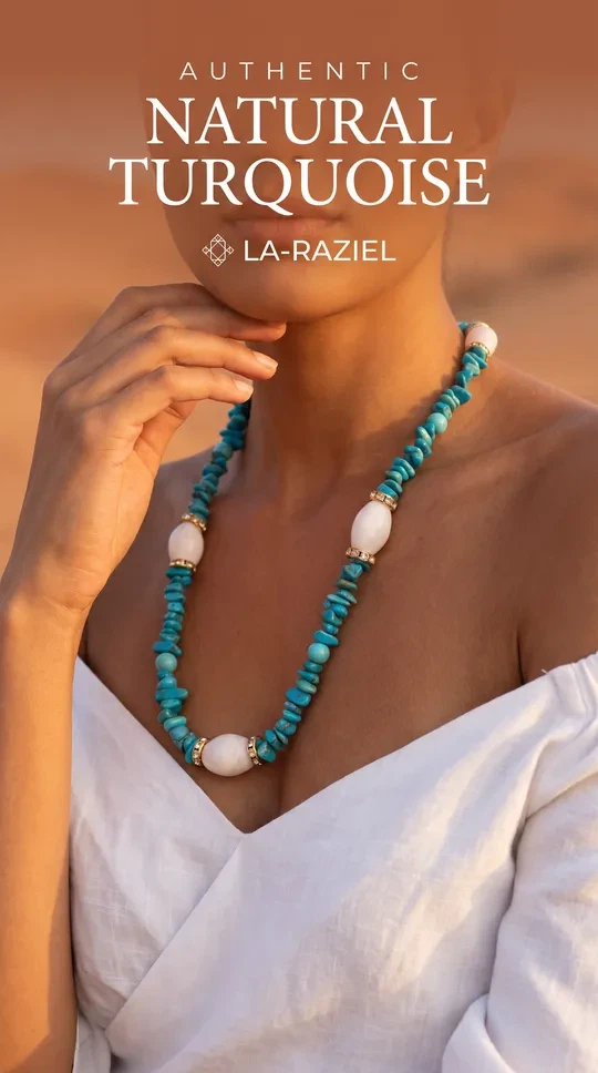 LA-RAZIEL Authentic Natural Turquoise Necklace
