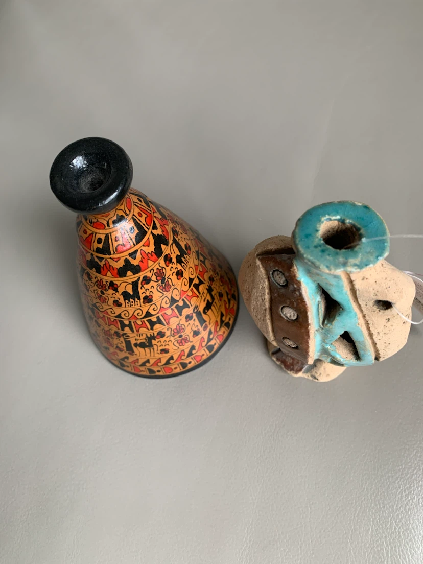 “ Hand Made Ceramic Tile and Clay , Painted Pottery “ ! - photo 4