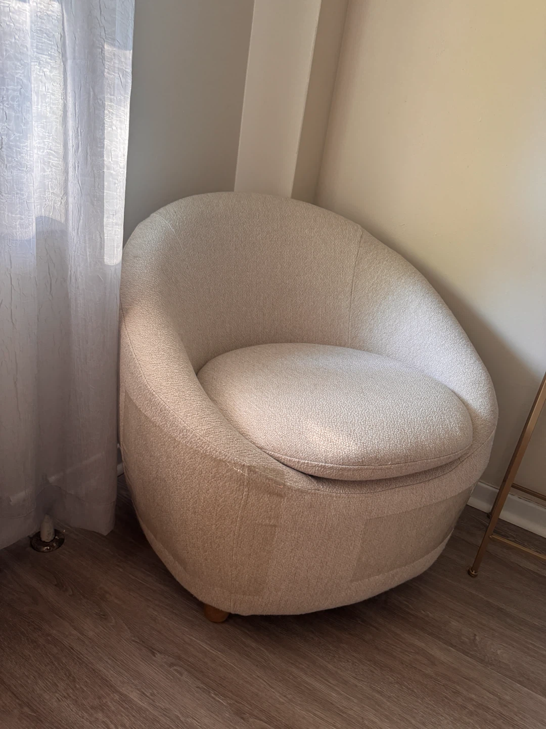 Bouclé Accent Chair - Cream
