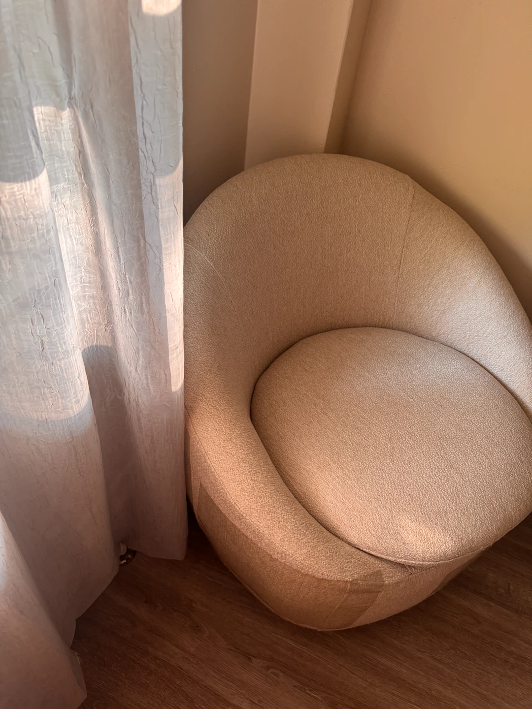 Bouclé Accent Chair - Cream - photo 4
