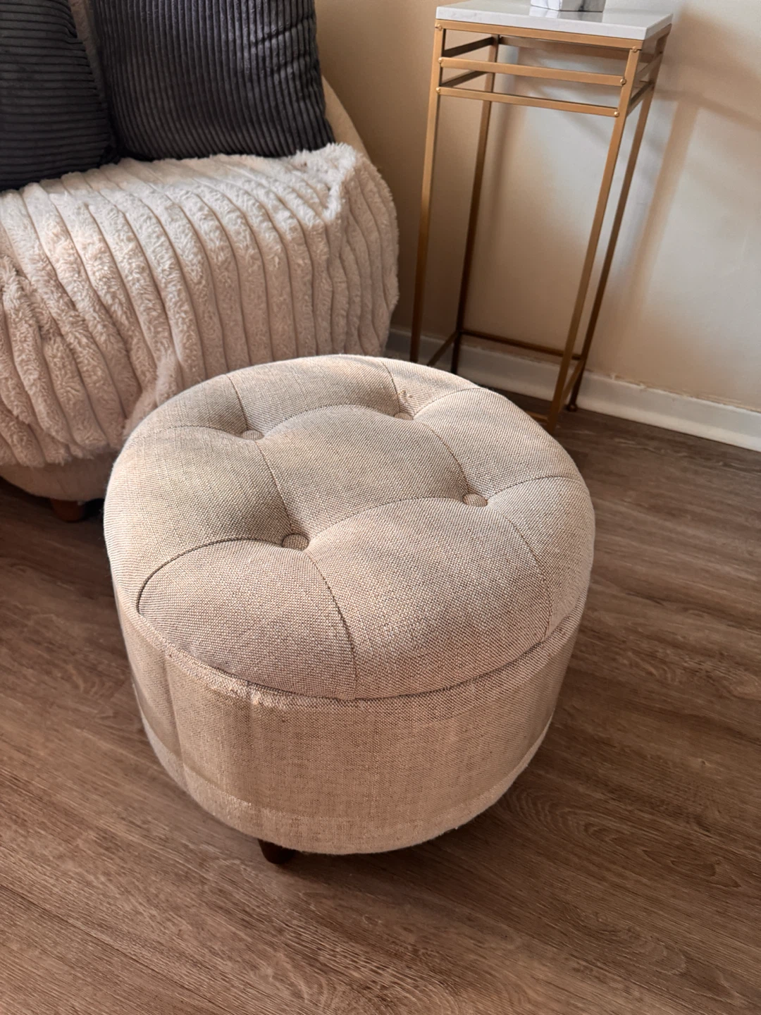Tufted Storage Ottoman - photo 2