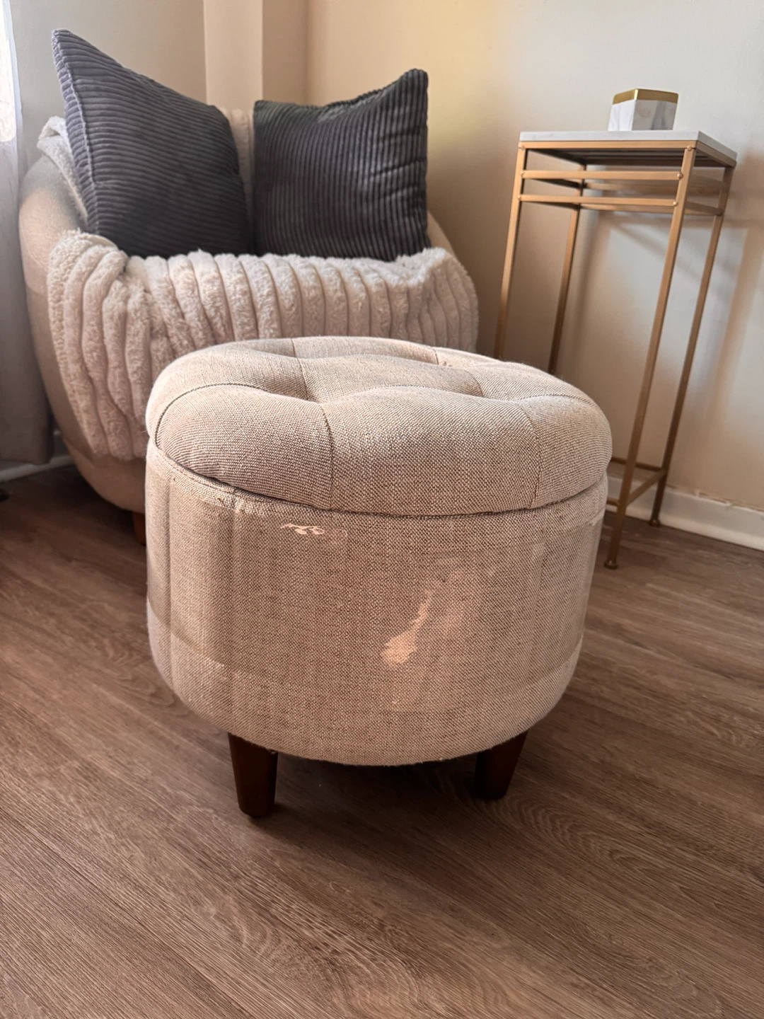 Tufted Storage Ottoman - photo 3
