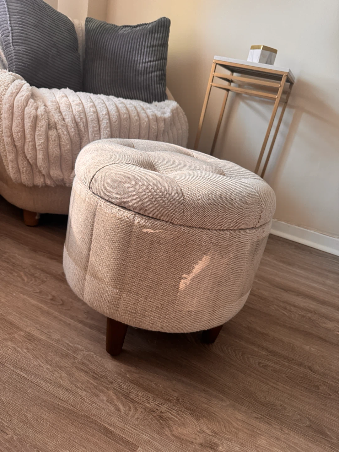 Tufted Storage Ottoman - photo 4