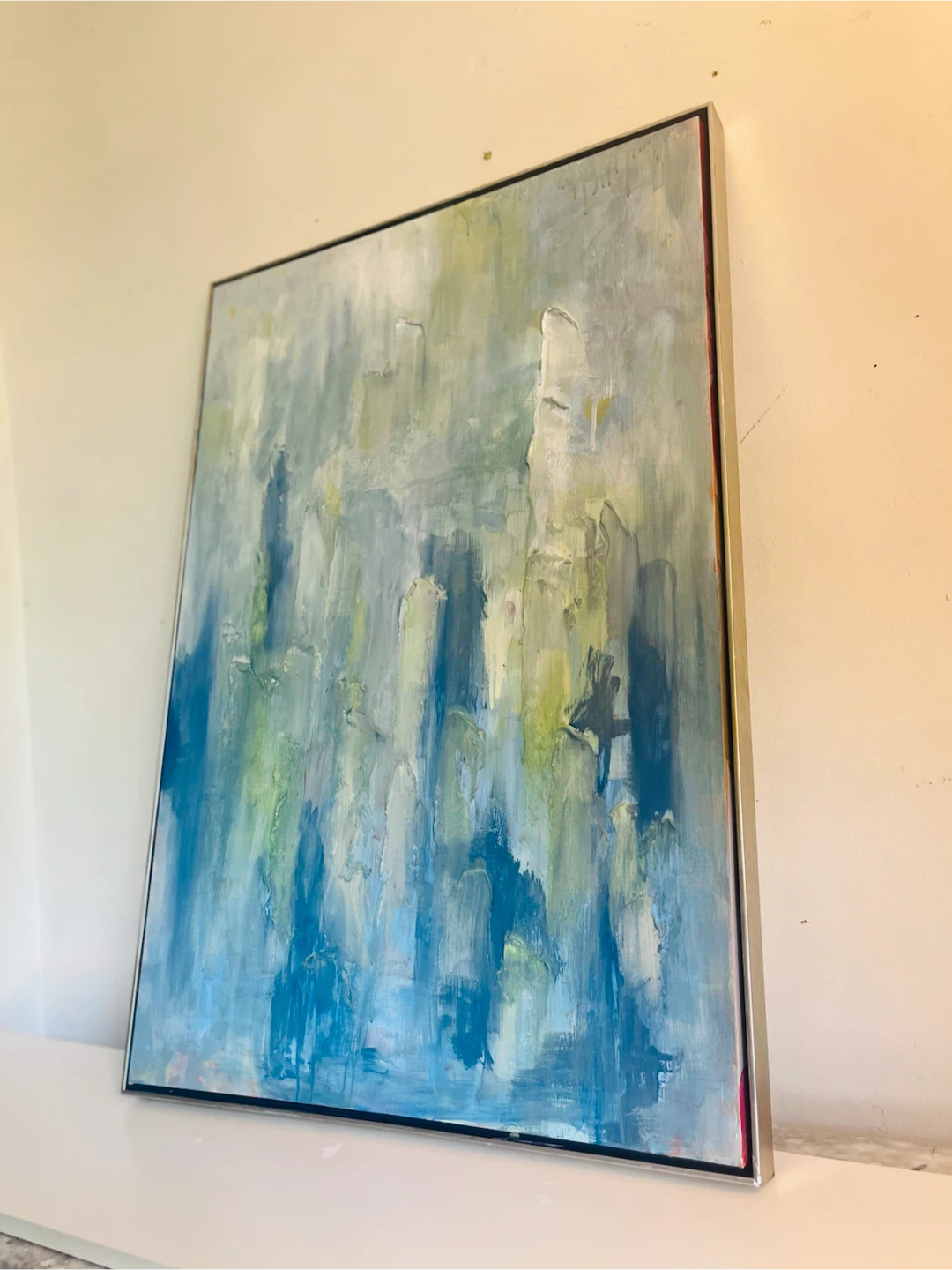 Abstract Blue and Green Landscape Painting