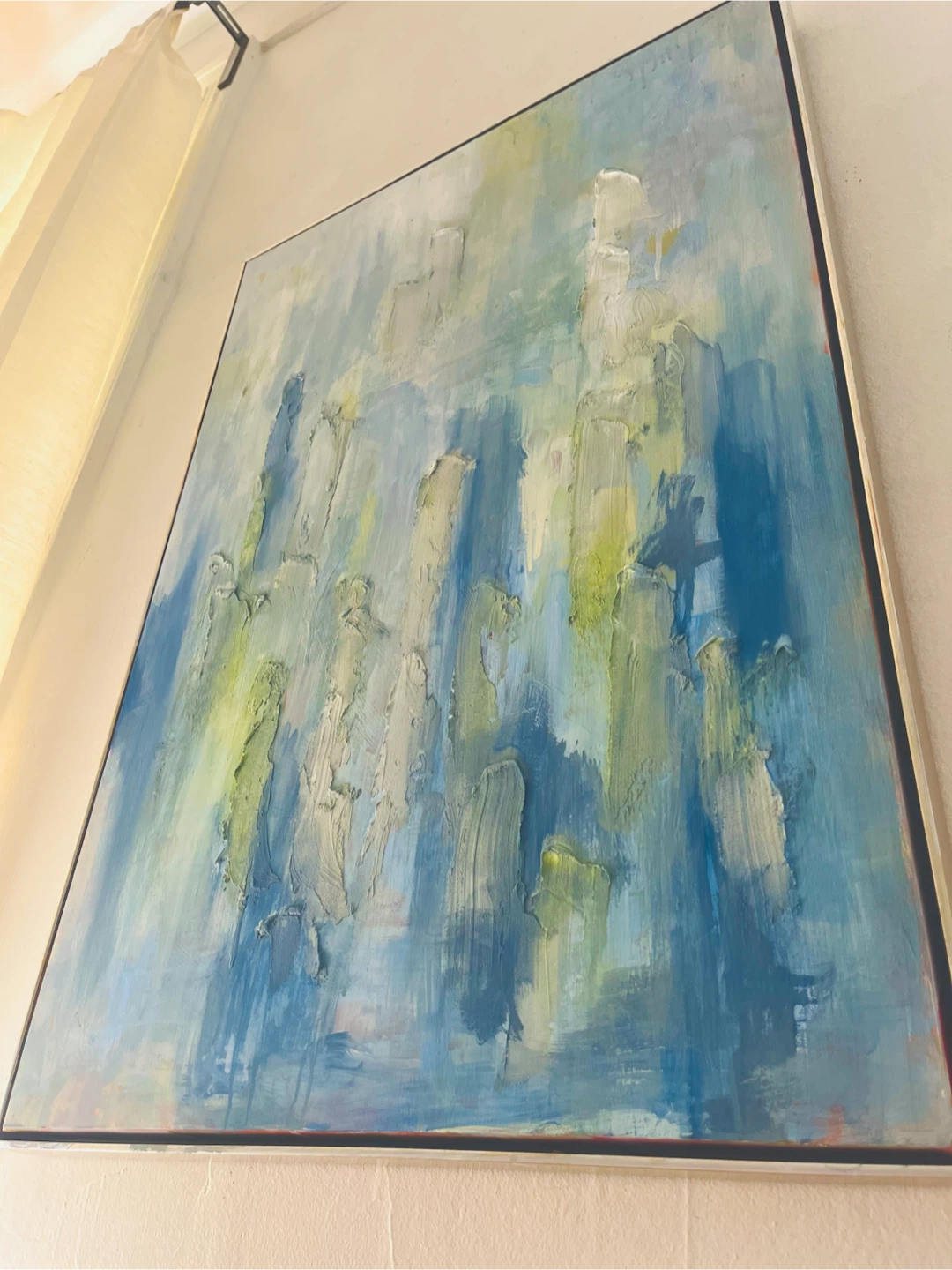 Abstract Blue and Green Landscape Painting - photo 3