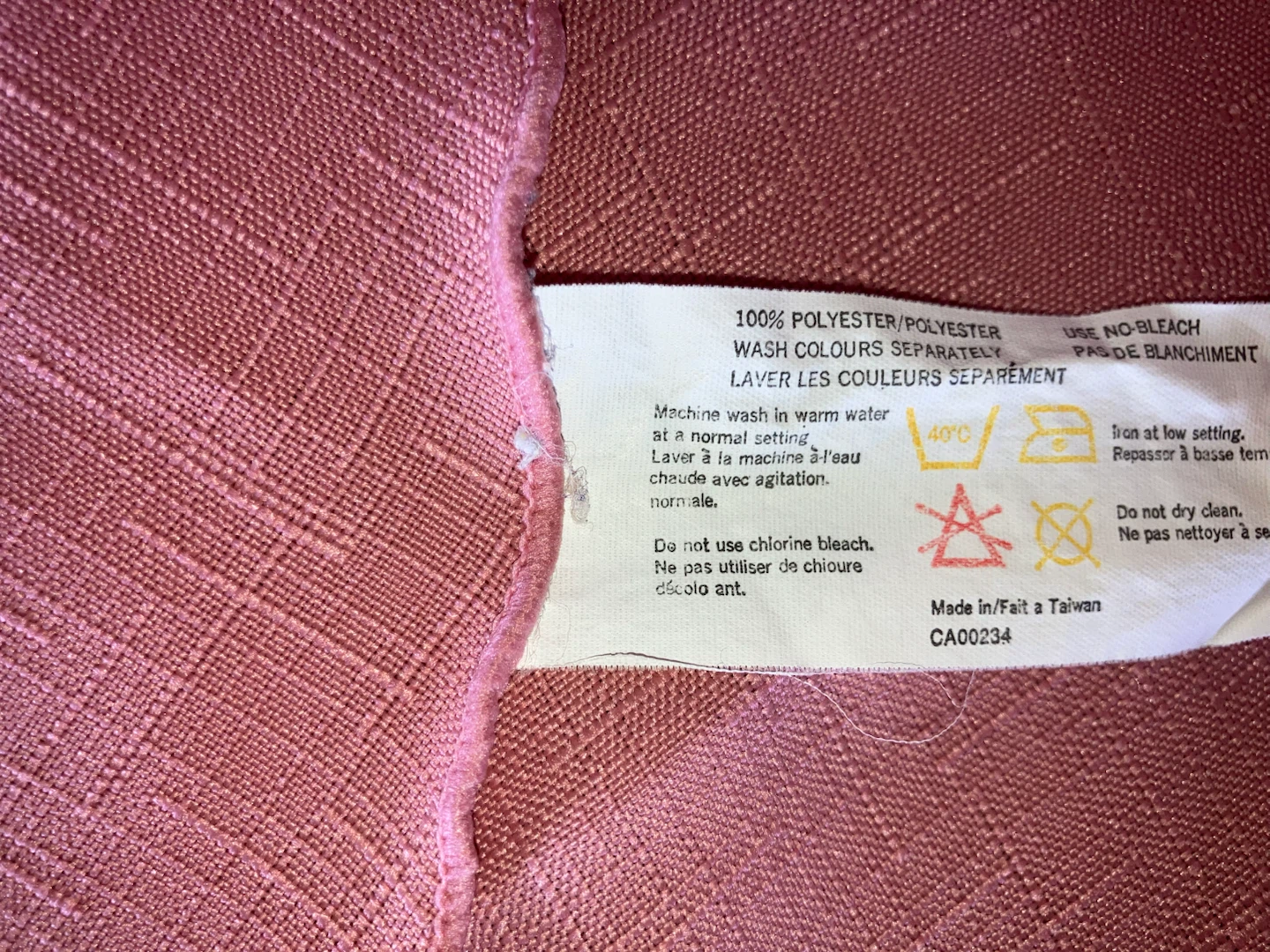 Pink Polyester Tablecloth-102”x60” - photo 3