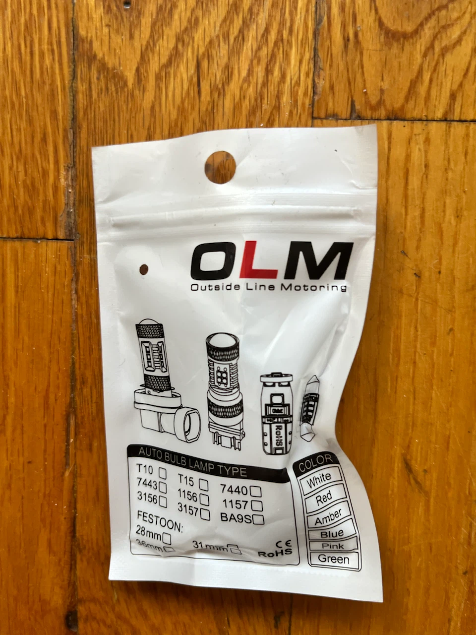 4, OLM LED Auto LED Bulb Type 7440 White