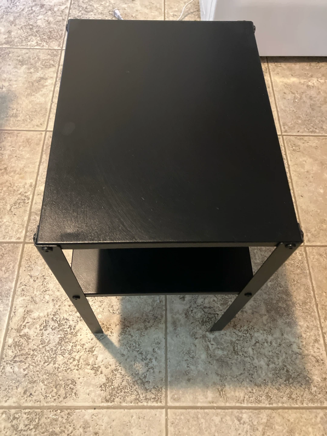 Black End Table with Shelf