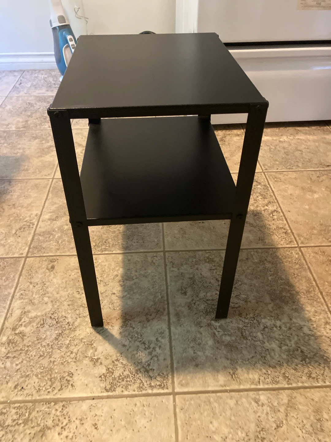 Black End Table with Shelf - photo 2