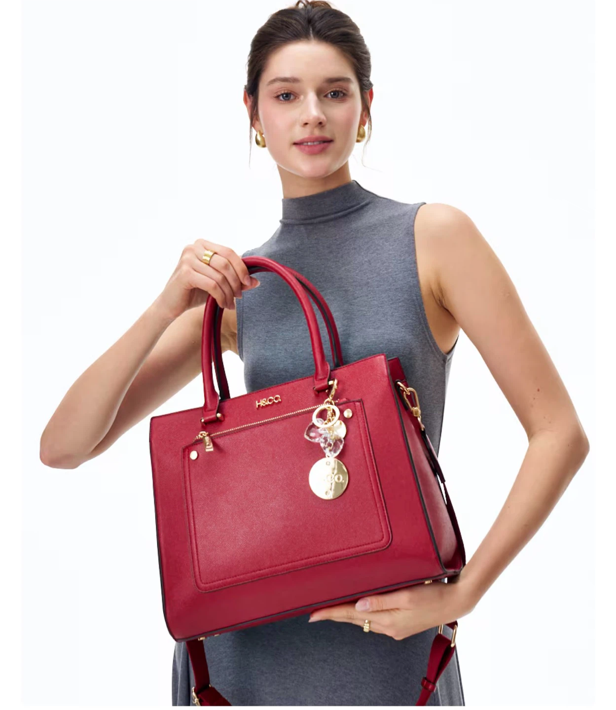 H&Co. Red Satchel Big  Handbag - photo 2