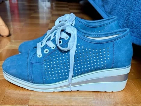 Blue Wedge Sneakers - photo 2