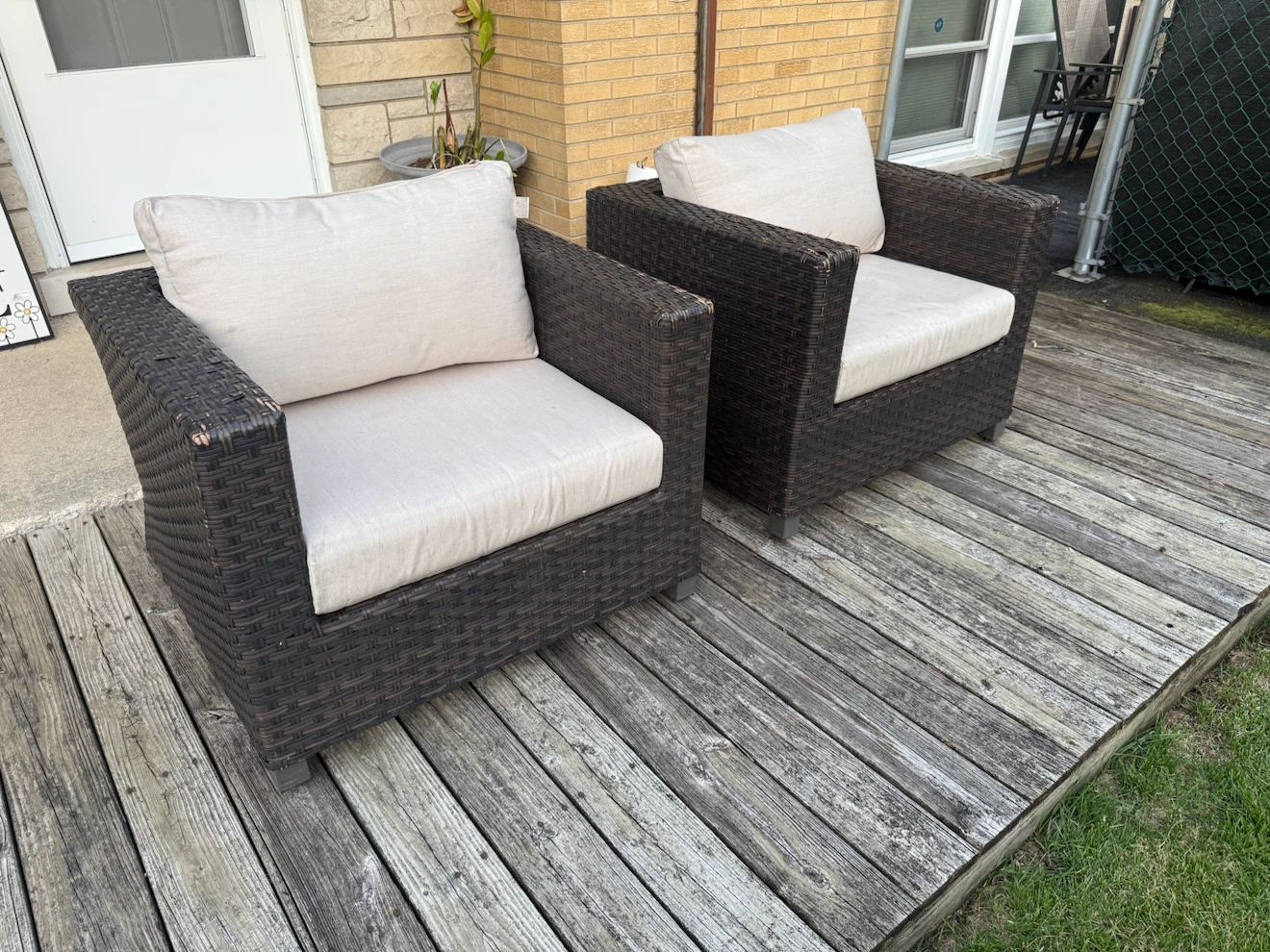 Wicker Armchairs with Cushions (Set of 2) - photo 3