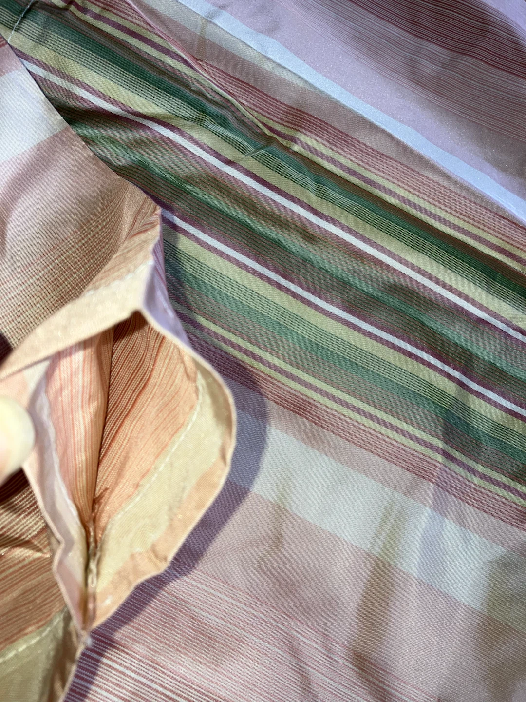 Striped Rod Pocket Curtain-Narrow-34”x96” - photo 2