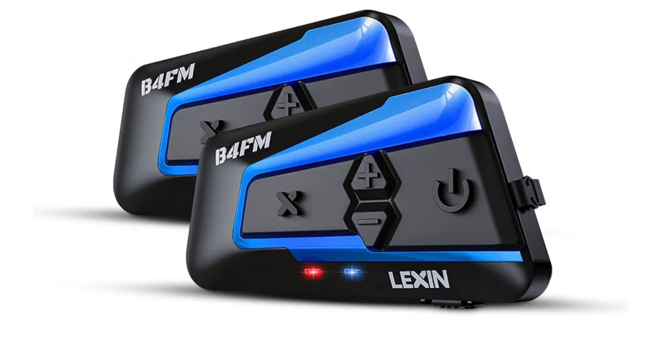 LEXIN B4FM Motorcycle Helmet Bluetooth Intercom System (2 Pack)