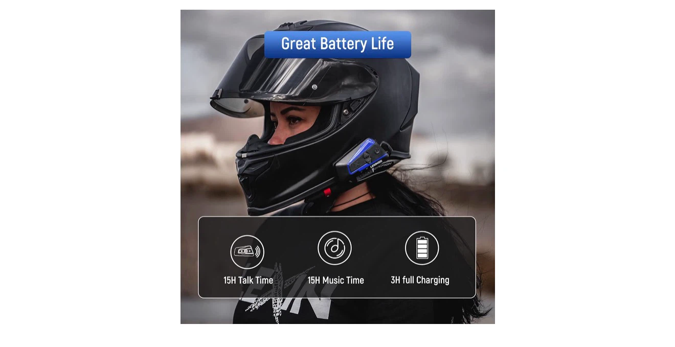 LEXIN B4FM Motorcycle Helmet Bluetooth Intercom System (2 Pack) - photo 4