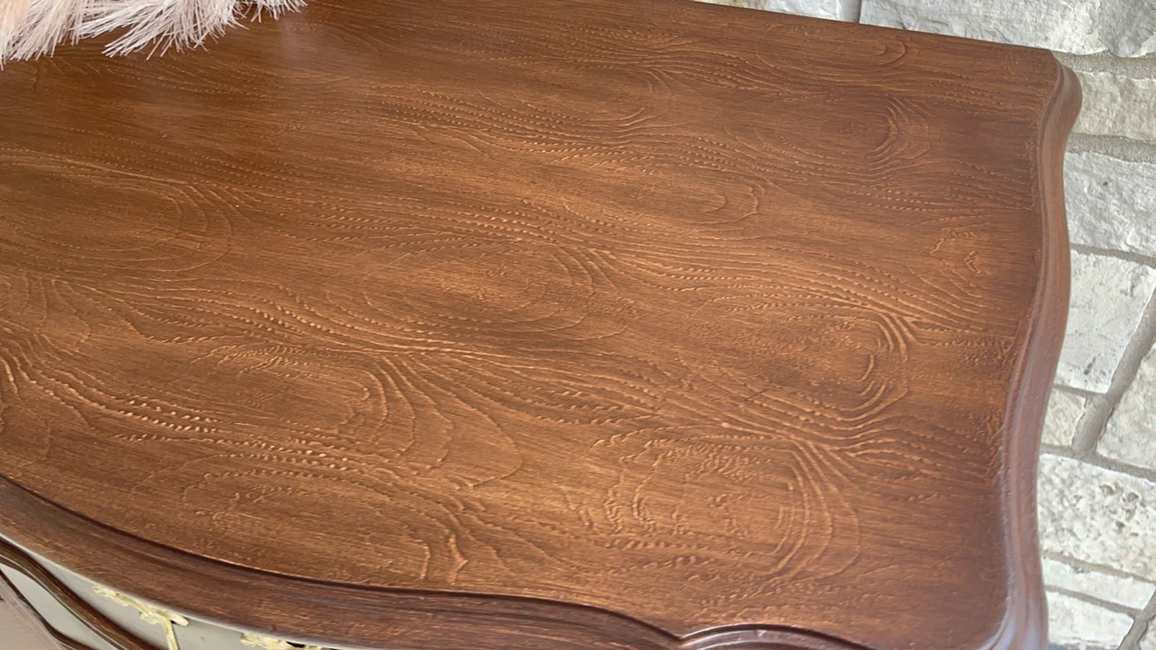 Vintage 9 drawers French Provincial restored in Dark Walnut - photo 5
