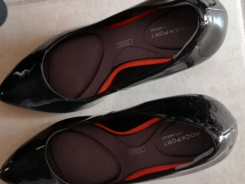 Rockport Total Motion Black Patent Flats