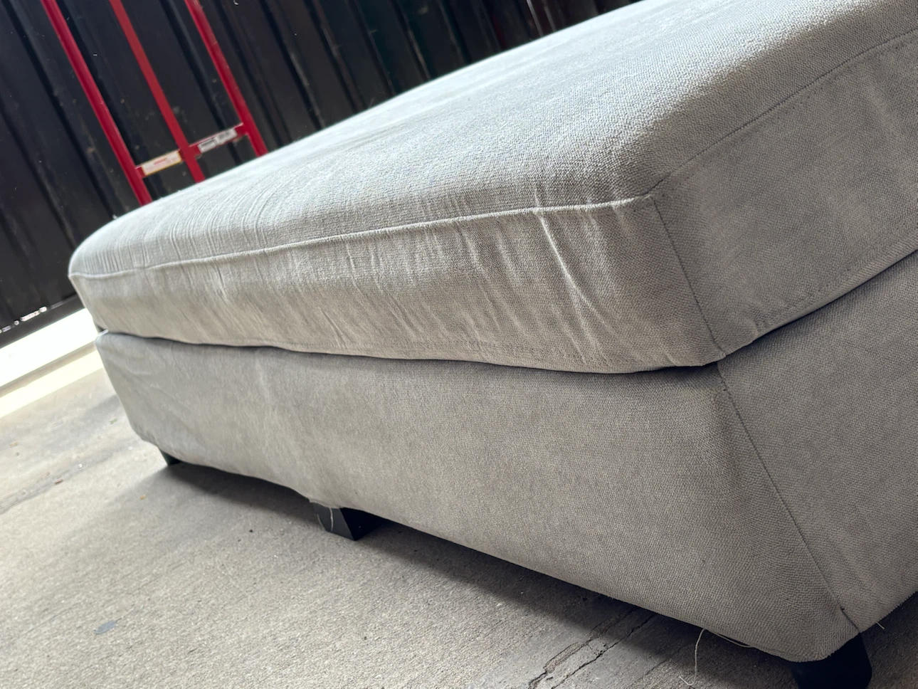 Light Gray Upholstered Ottoman Bench - photo 4