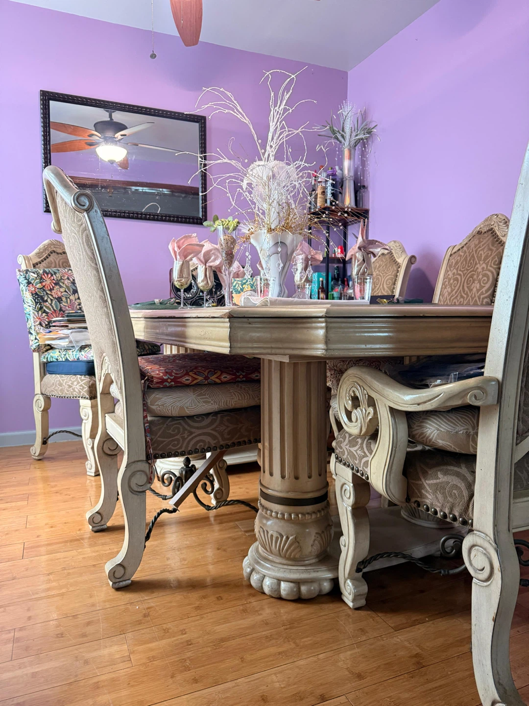Dining Table and China Cabinet Set - photo 2