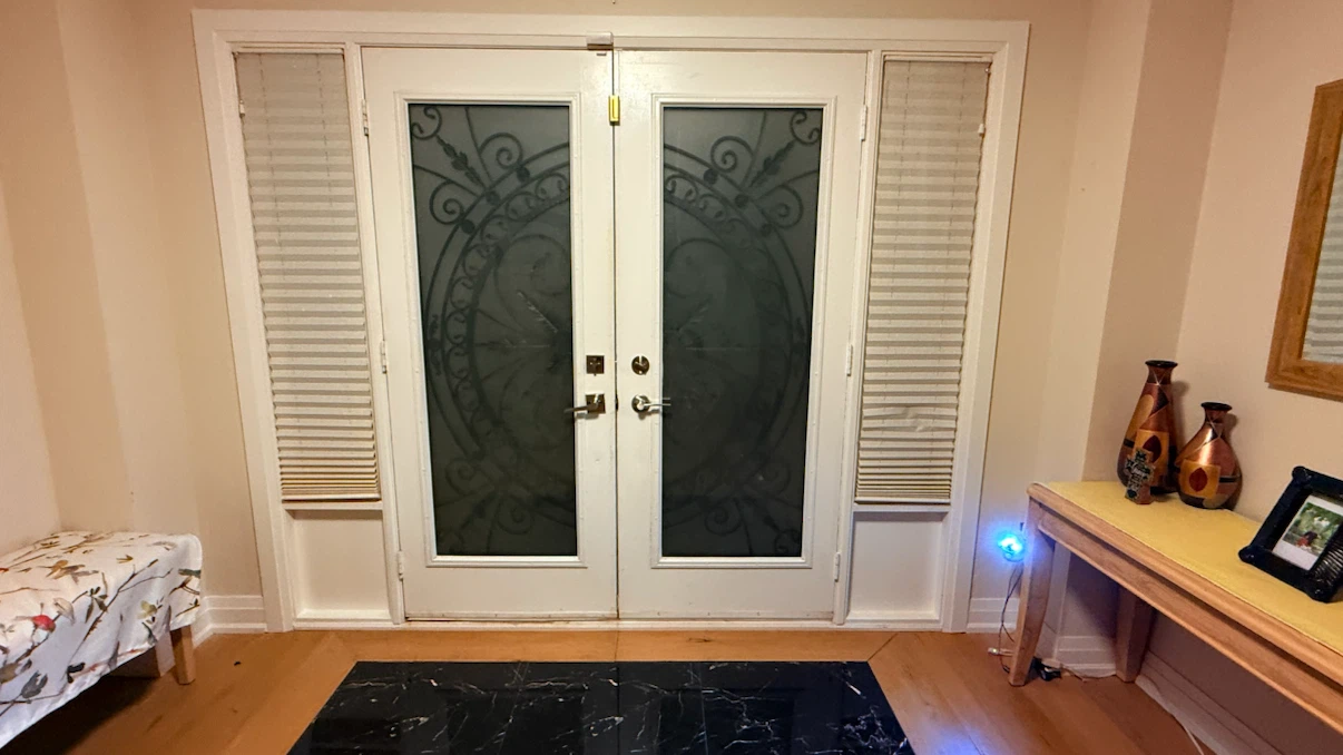 Double Entry Doors with Decorative Wrought Iron - photo 2