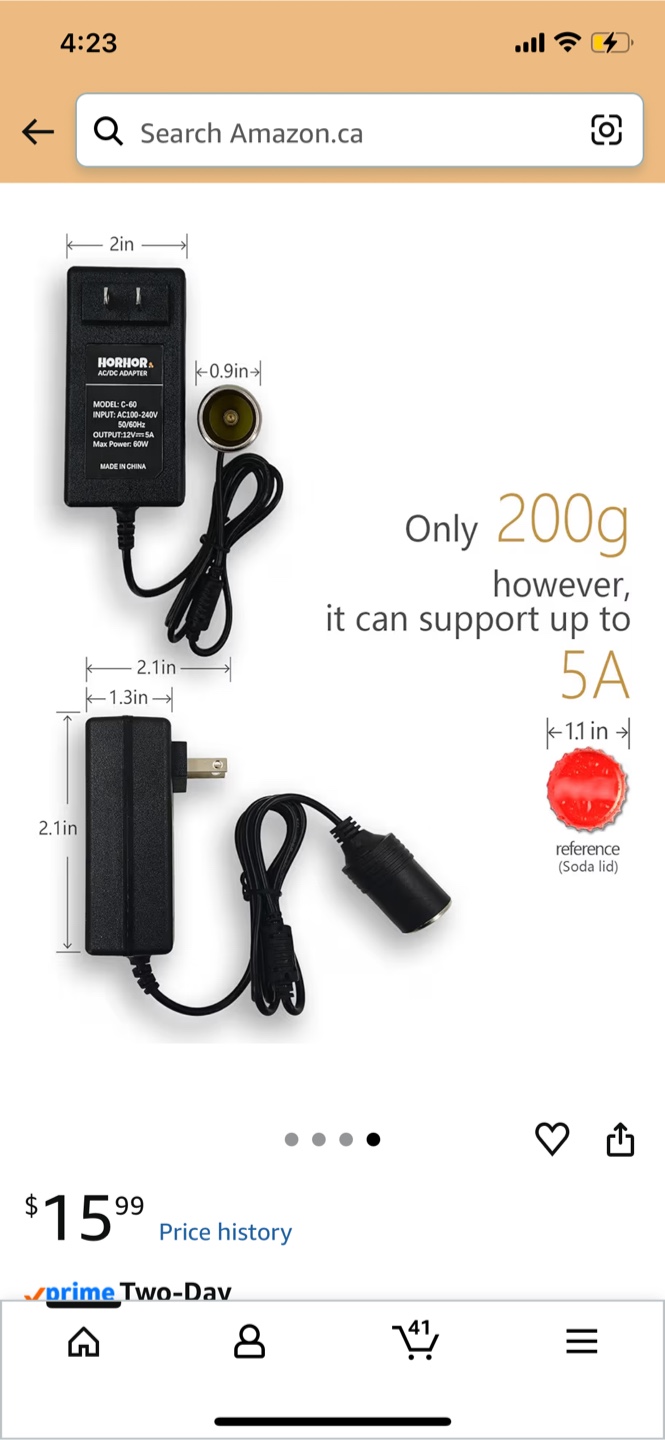 AC/DC Adapter 60W 110V to 12V Car Lighter Socket Power Supply - photo 5
