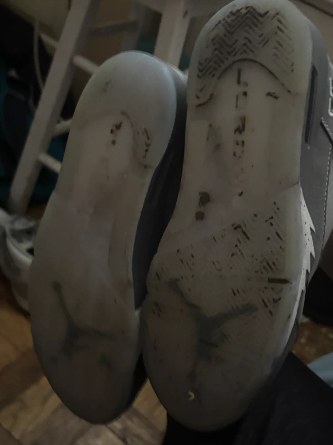 Air Jordan 5 Grey Suede Sneakers