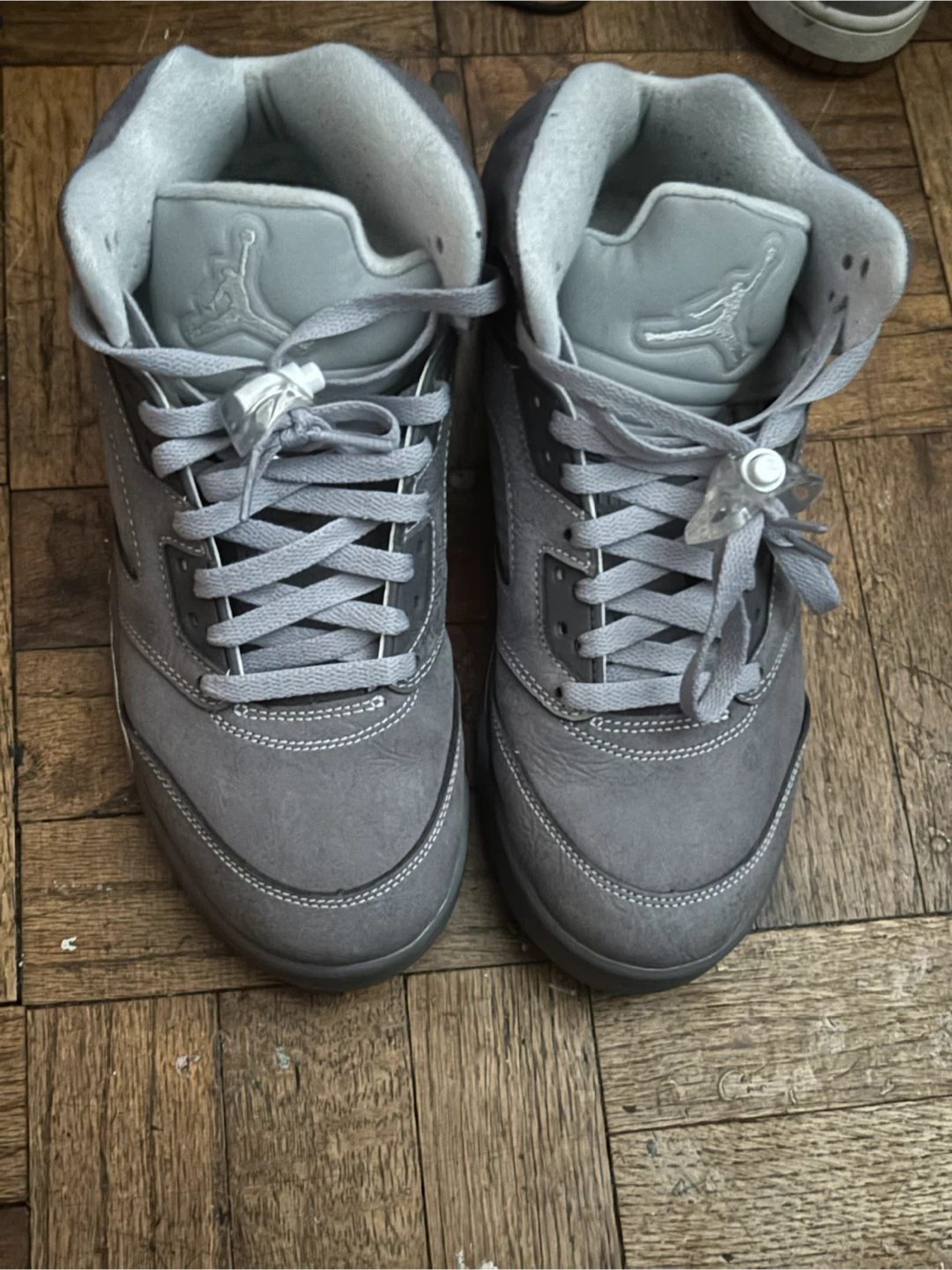 Air Jordan 5 Grey Suede Sneakers - photo 5