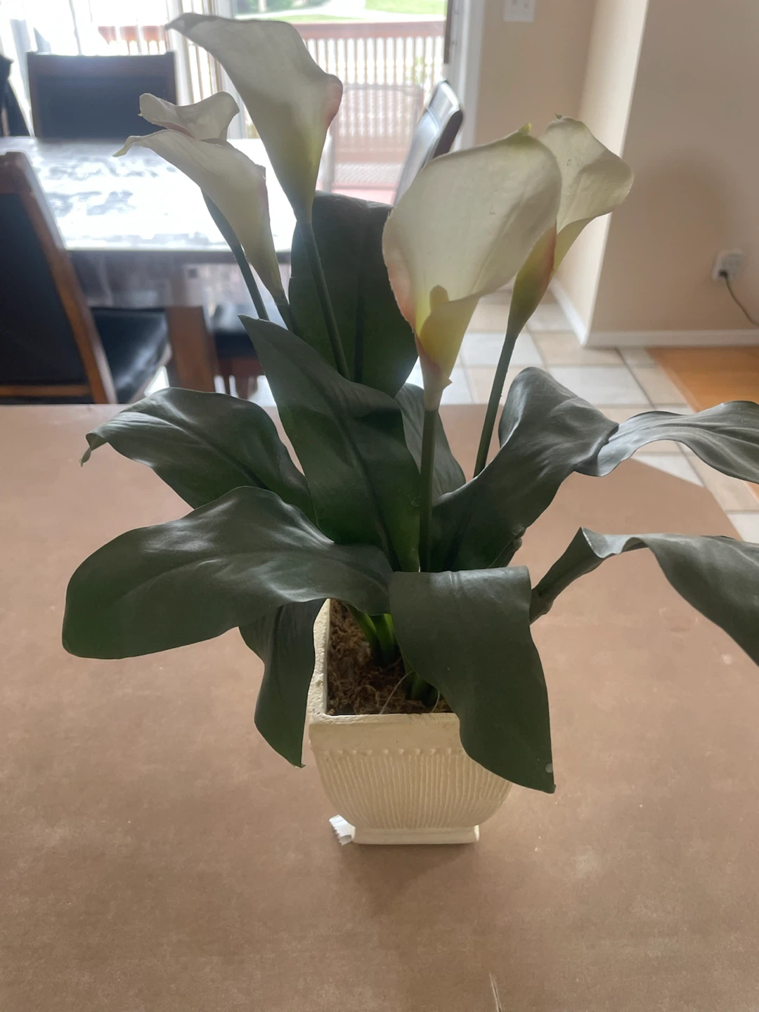 Artificial Calla Lily Plant in Pot - photo 2