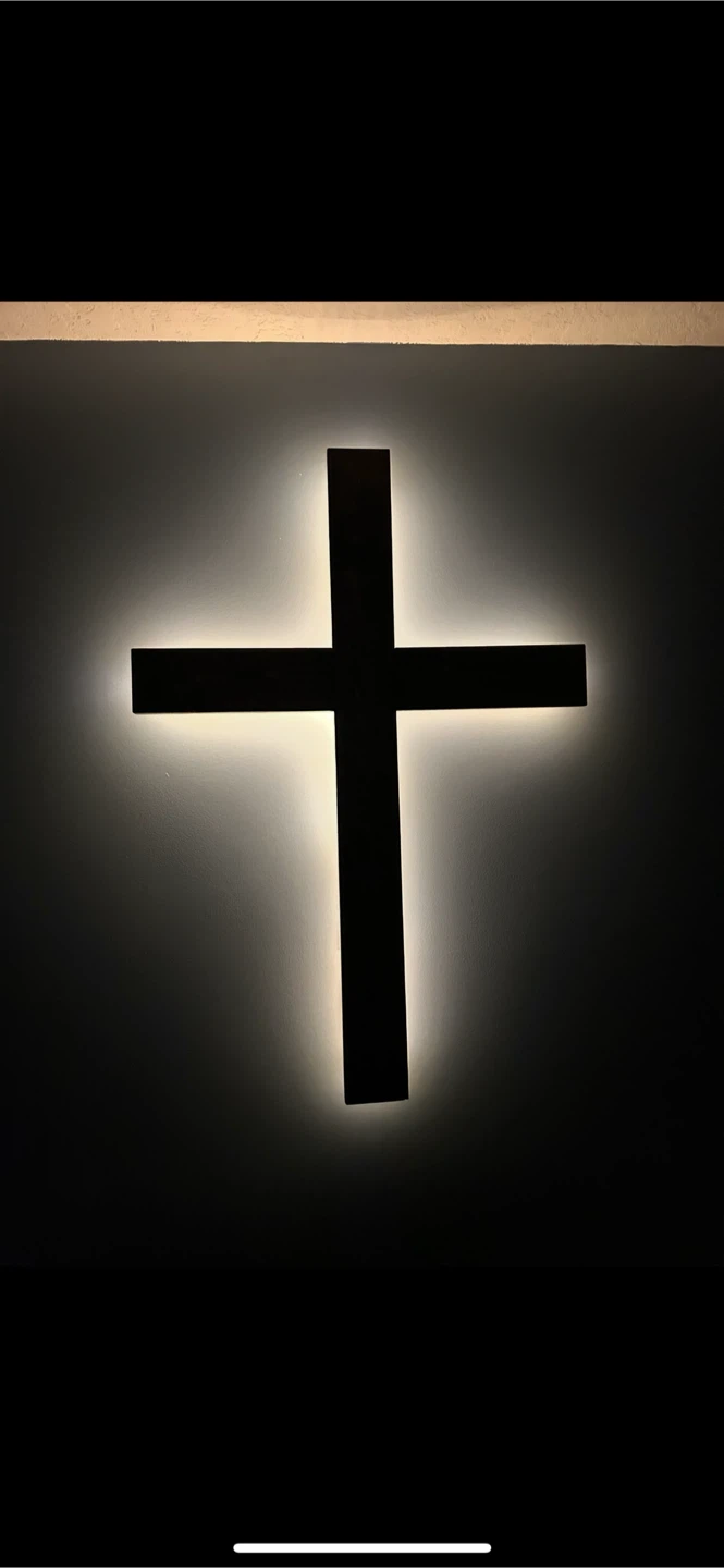LED backlit remote control cross.