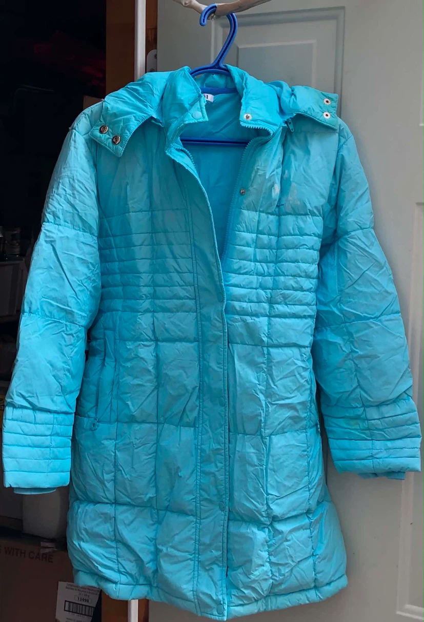 Women's Blue Puffer Coat - photo 2