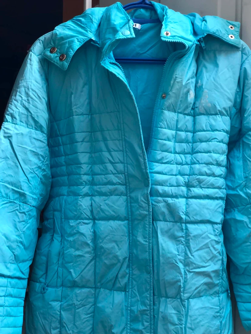 Women's Blue Puffer Coat - photo 3
