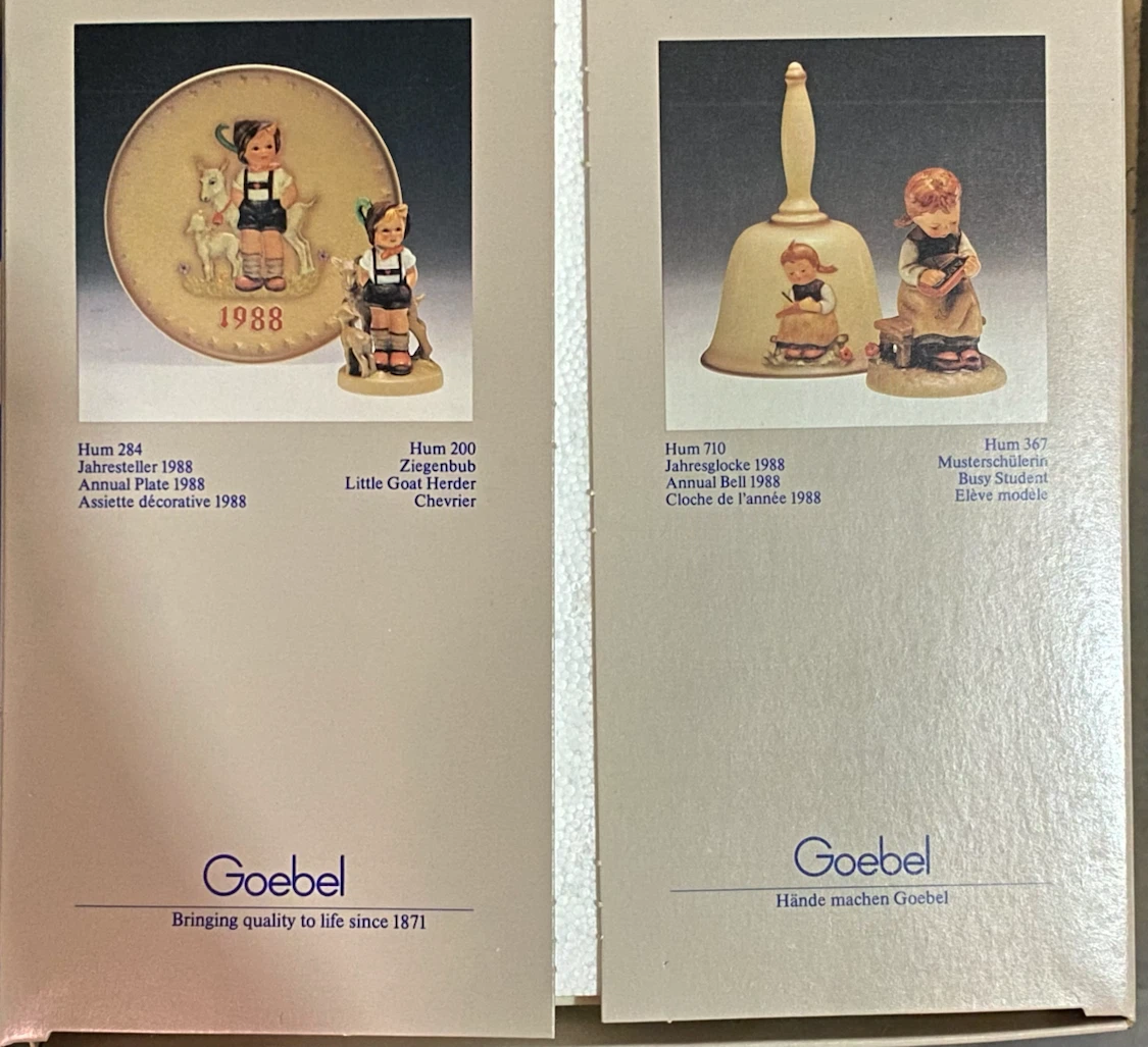 Goebel Hummel Annual Plate 1988 "Little Goat Herder" - photo 5