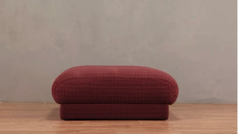 Vintage berry ottoman