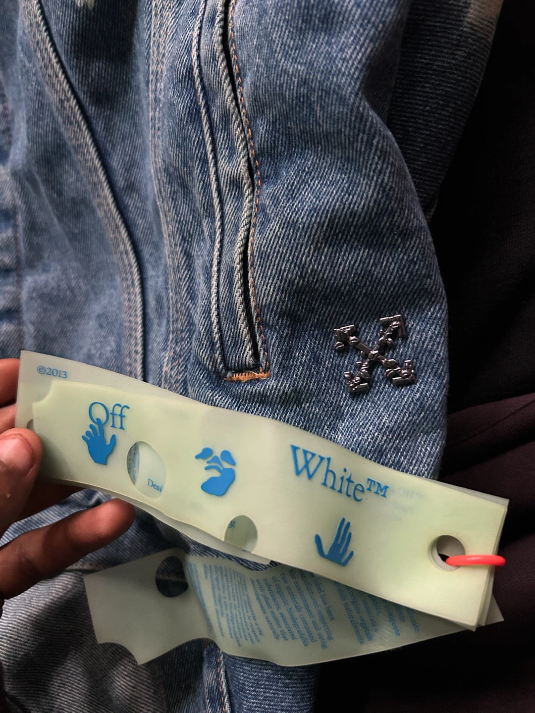 Off-White Denim Jacket - Green/Blue Tie-Dye - photo 3