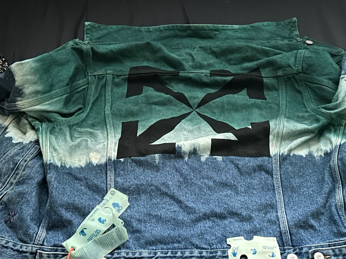 Off-White Denim Jacket - Green/Blue Tie-Dye - photo 4