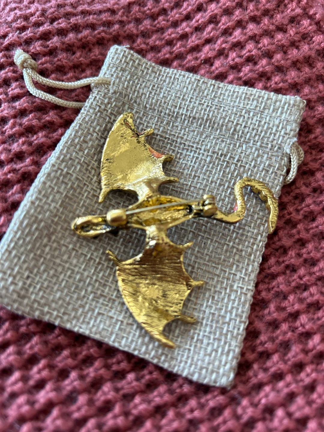 Dragon Brooch Pin with Rhinestones - photo 3