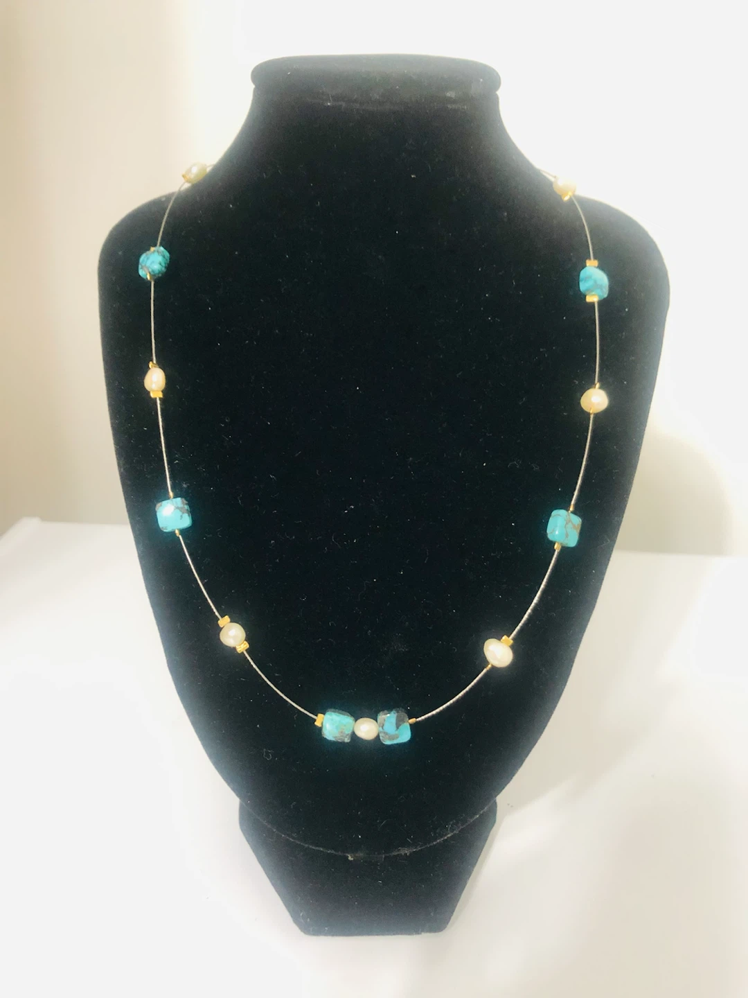LA-RAZIEL Natural Turquoise & Pearl Necklace - photo 2